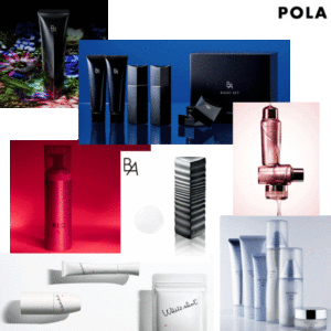 Photo image of the POLA products for aging care.